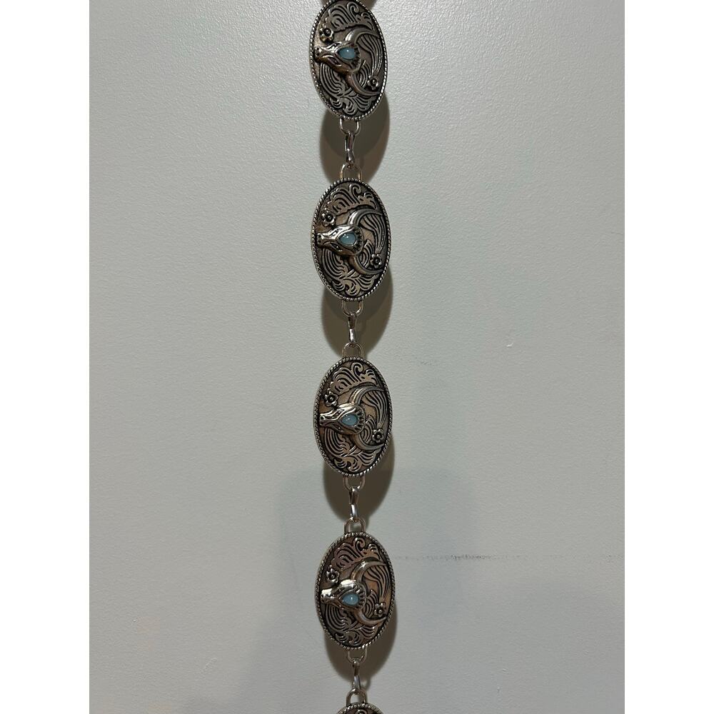 Longhorn Concho Chain Belt